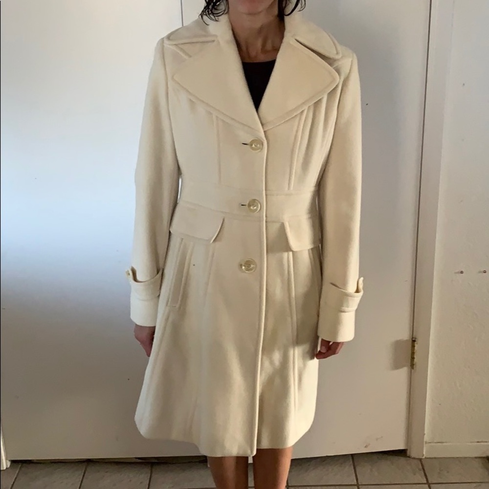 Kenneth Cole Cream Winter Coat